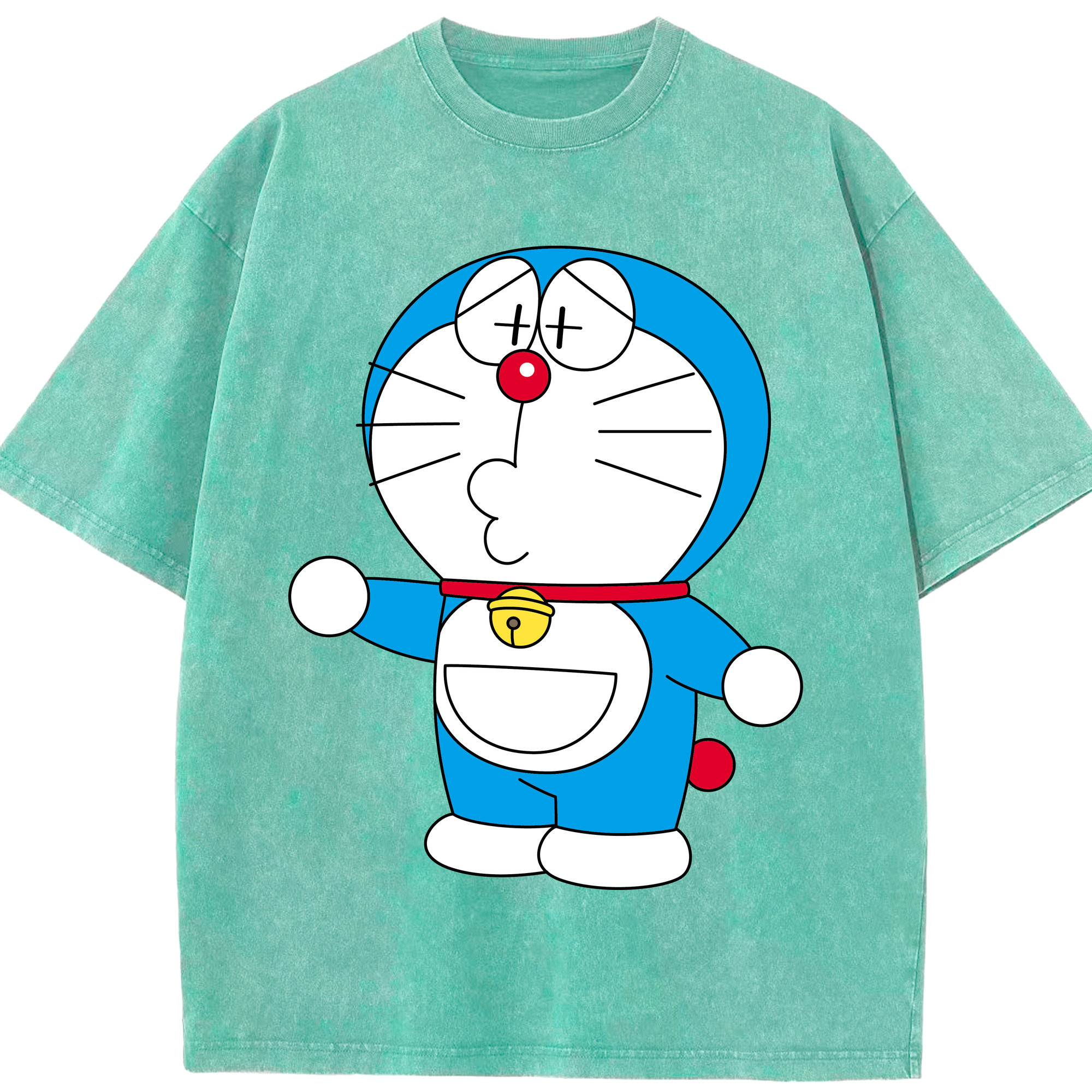 （画像用） ドラえもん Doraemon 綿100% ヴィンテージ風 半袖Tシャツ（フロントプリント）